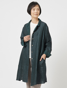 群言堂★登美★先染め★藍染ブラウス★未使用 シャツ/ブラウス(七分/長袖) オンライン 販売
