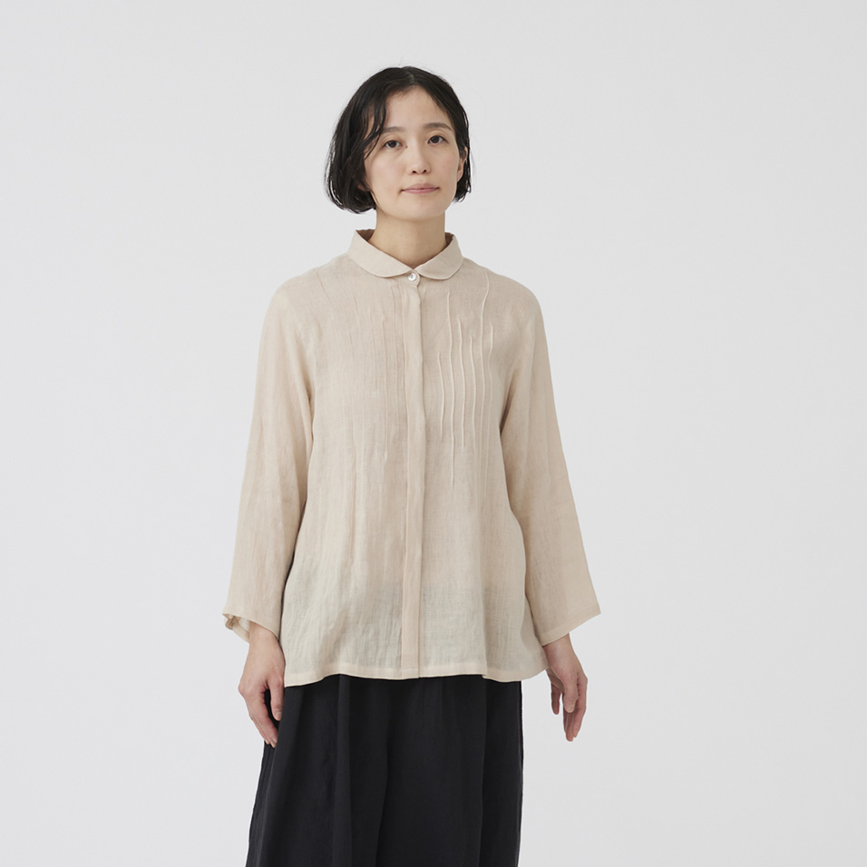 群言堂 登美 もみほぐし麻のブラウス