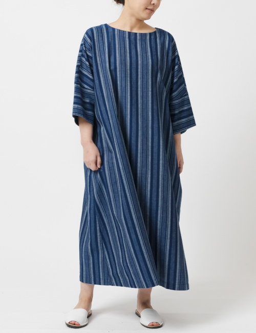 綿麻インディゴワンピース 根々 商品一覧 石見銀山 群言堂オンラインストア 公式サイト
